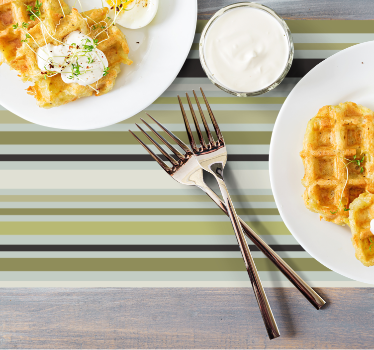 Striped pattern surface placemat - TenStickers