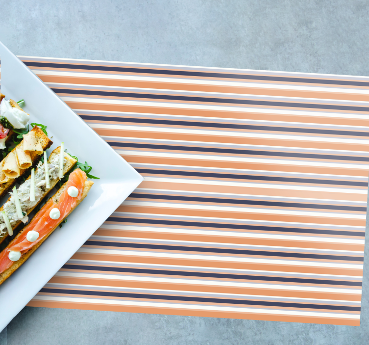Striped surface motif placemat - TenStickers