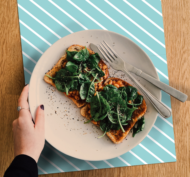 Striped table setting placemat - TenStickers