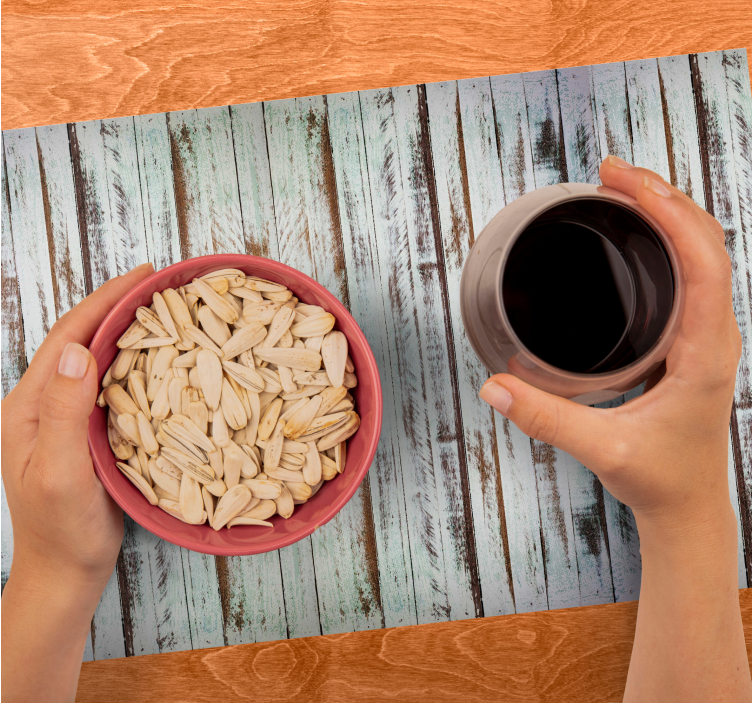 Stripping wood textured placemats - TenStickers