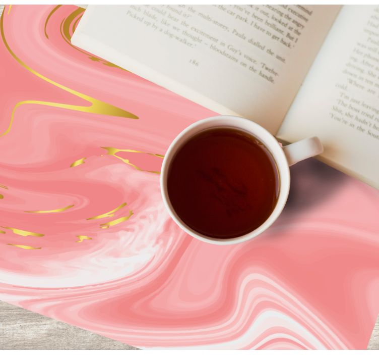 Swirling Pink Marble modern placemat - TenStickers