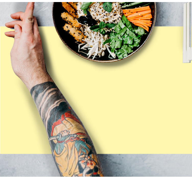 Tattooed arm sushi bowl placemat - TenStickers