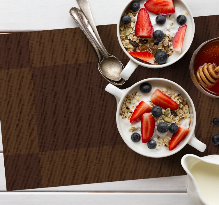 Textured brown surface placemat - TenStickers