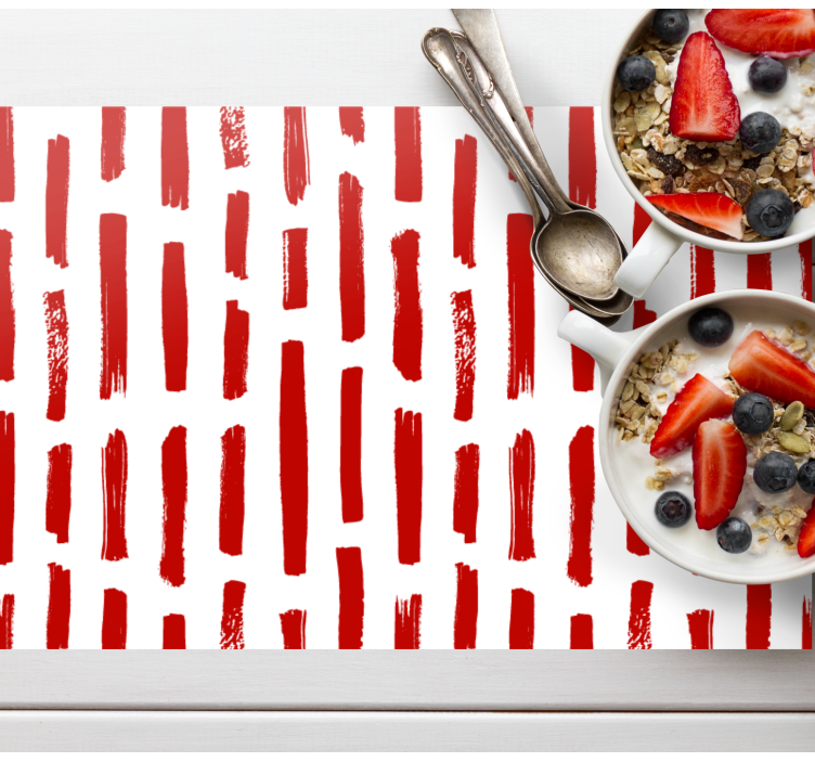 Textured brush stripes placemat - TenStickers
