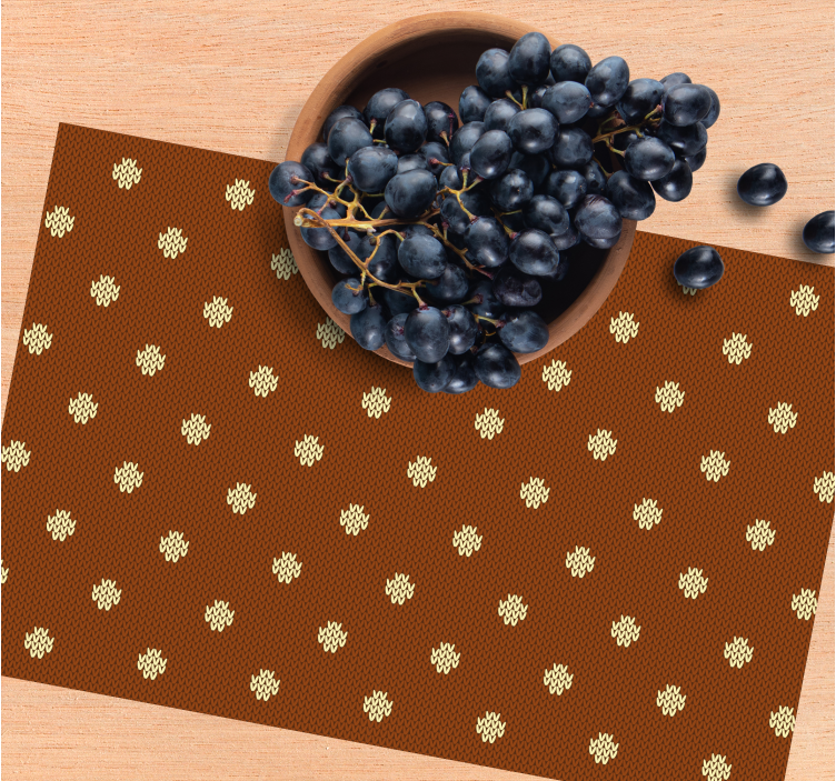 Textured dot pattern placemat - TenStickers