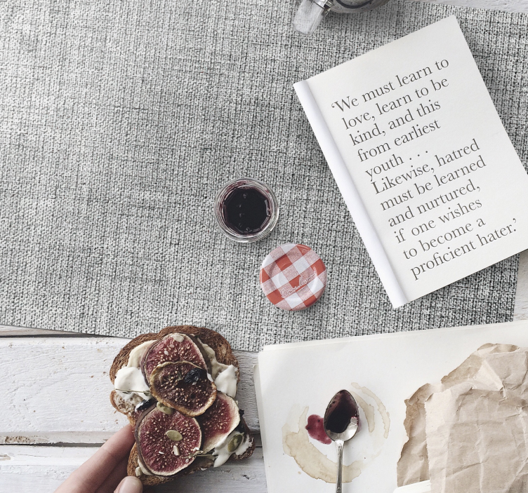 Textured grey surface placemat - TenStickers