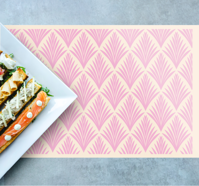 Textured leaf pattern placemat - TenStickers