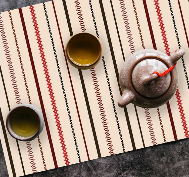 Textured striped pattern placemat - TenStickers