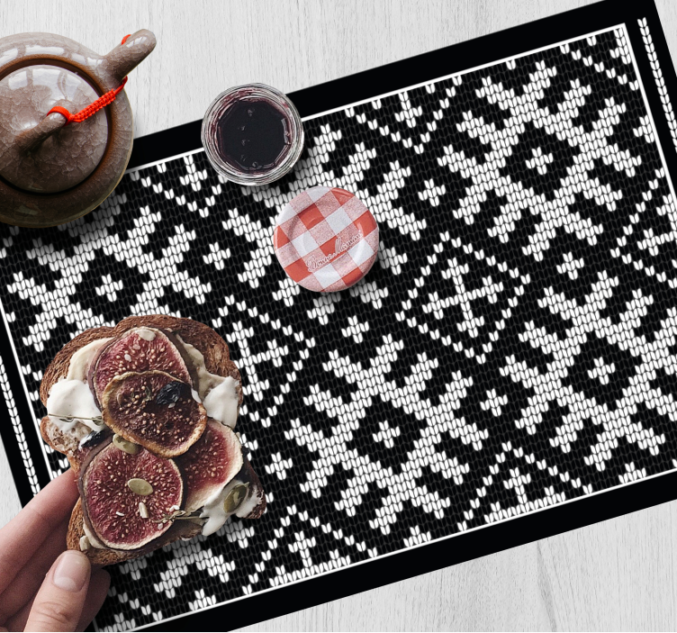 Traditional knitted pattern placemat - TenStickers