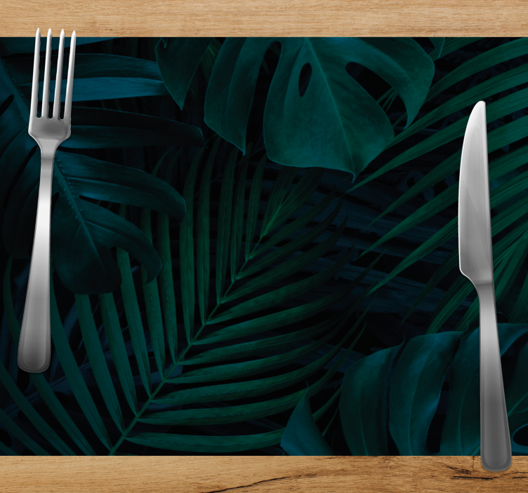 Tropical leaf appeal placemat - TenStickers