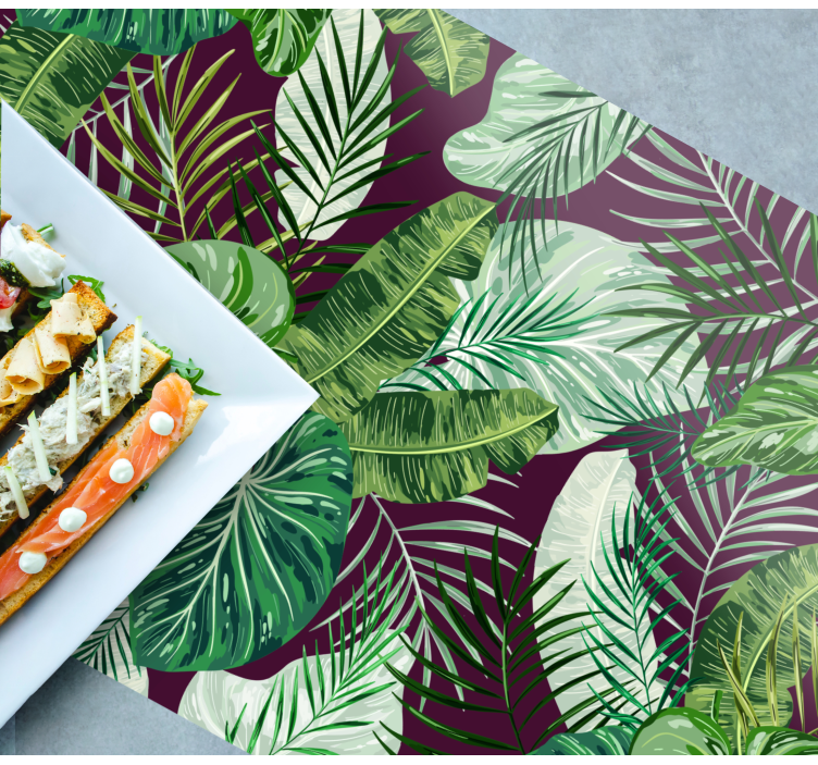 Tropical leaf arrangement placemat - TenStickers