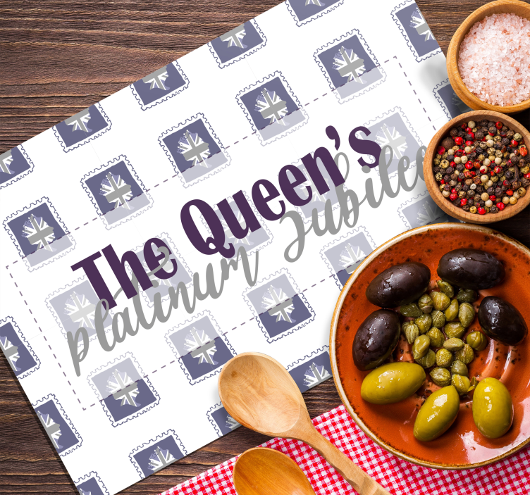 UK Stamp queens Jubilee  Placemats - TenStickers