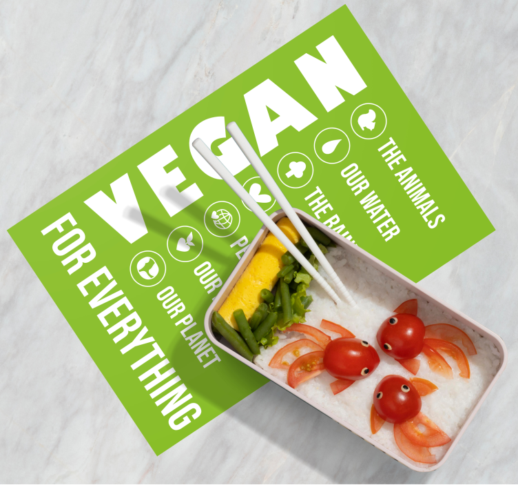 Vegan for everything original placemats - TenStickers