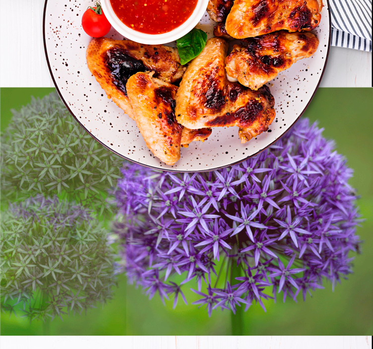 Vibrant purple flowers placemat - TenStickers
