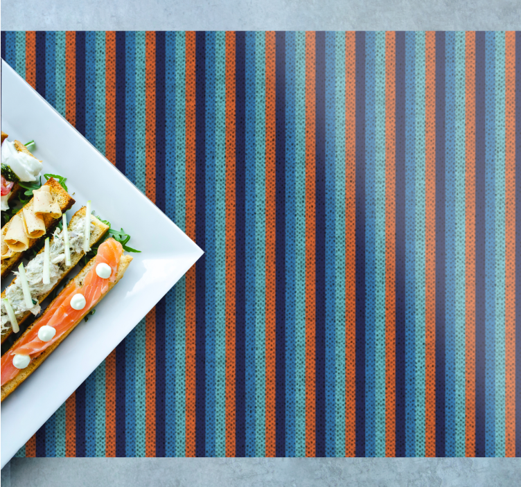 Vibrant striped pattern placemat - TenStickers