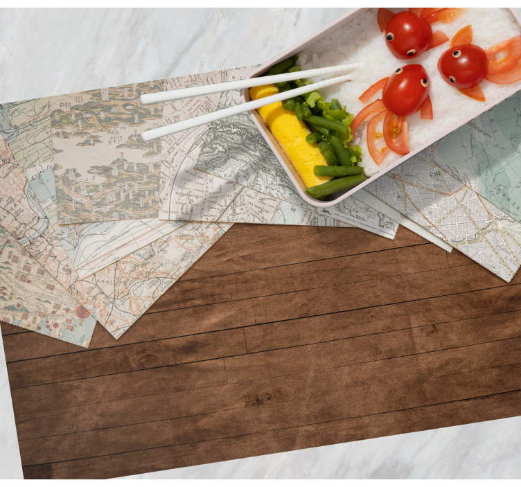 Vintage map layers placemat - TenStickers