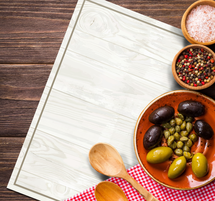 White wood placemats rectangular - TenStickers