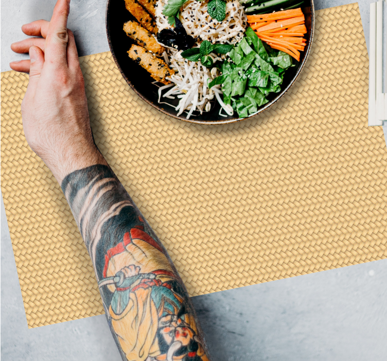 Wicker texture textured placemats - TenStickers