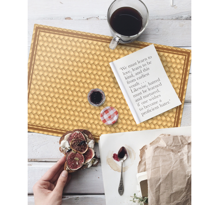 wicker textured placemats - TenStickers