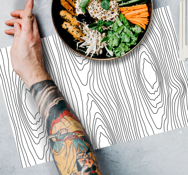 Wood grain pattern placemat - TenStickers