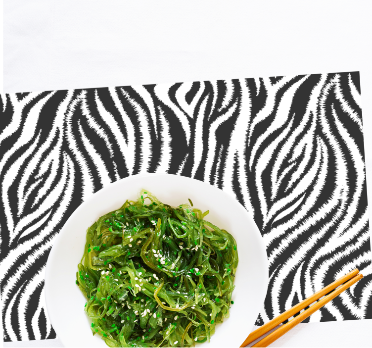 Zebra pattern motif placemat - TenStickers