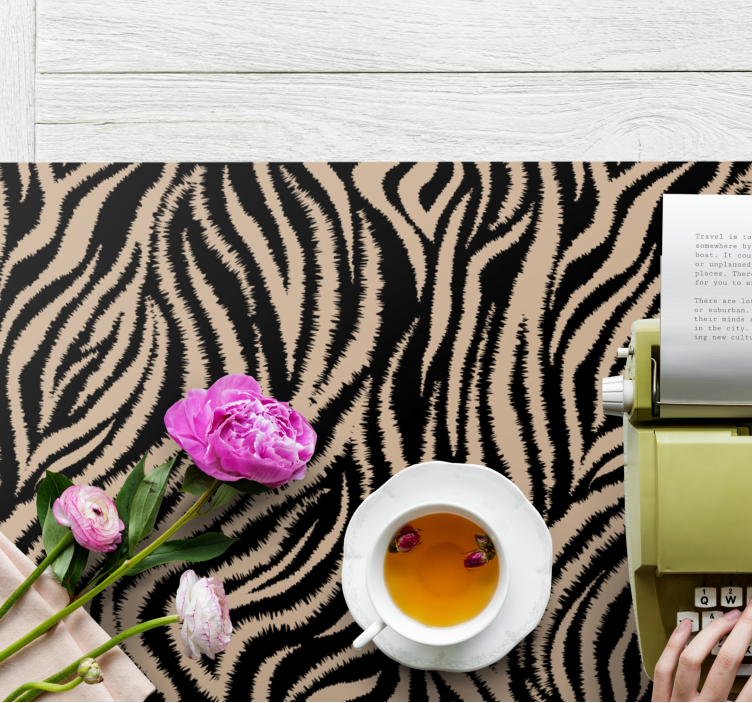 Zebra patterned surface placemat - TenStickers