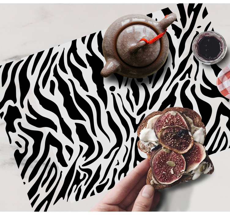 Zebra print surface placemat - TenStickers