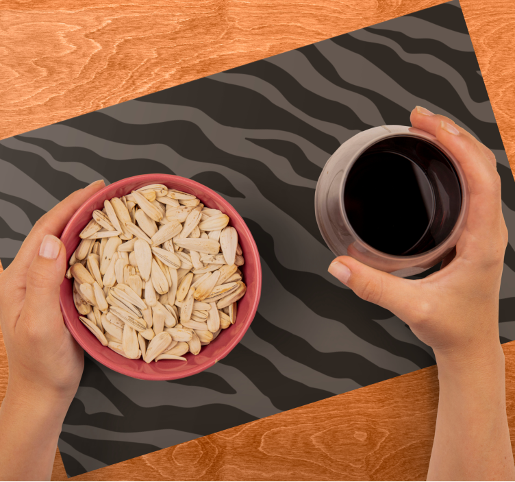 Zebra striped surface placemat - TenStickers