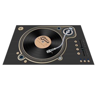 Vinyl disc name vinyl placemats - TenStickers