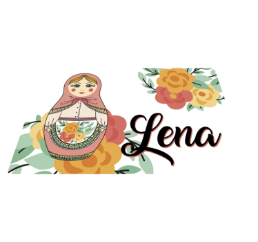 Customisable placemat matryoshka doll design - TenStickers