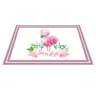 Customisable placemat flamingo with ribbon - TenStickers