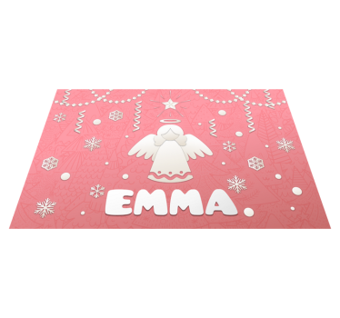 Christmas placemat angel holiday design - TenStickers
