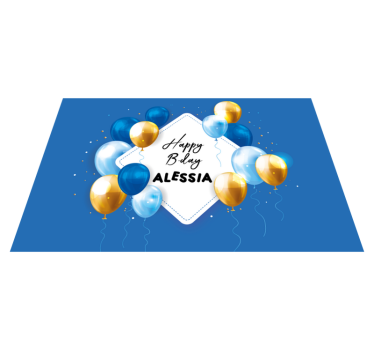Children placemat birthday balloon celebration - TenStickers