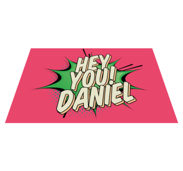 Customisable placemat hey you! personalised - TenStickers