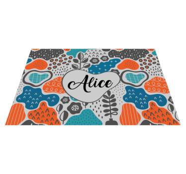 Customisable placemat whimsical name design - TenStickers
