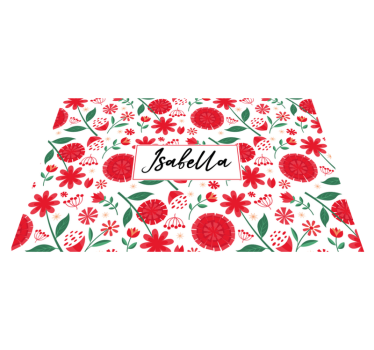 Customisable placemat floral name design - TenStickers