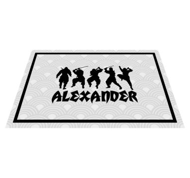Customisable placemat ninja warrior silhouettes - TenStickers