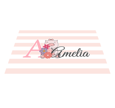 Children placemat cute piggy design - TenStickers