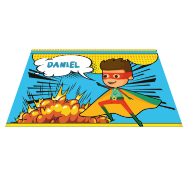 Comic super hero personalised tablemat - TenStickers