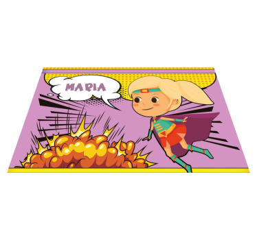 Custom comic superheroine tablemat - TenStickers