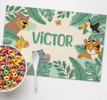 Safari customised children's table mat - TenStickers