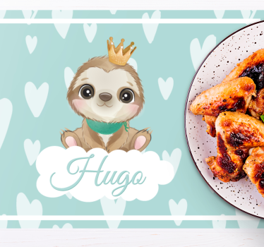 Children placemat cute sloth design - TenStickers
