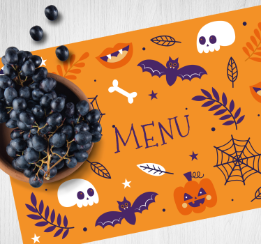 Funny Halloween design Halloween table mats - TenStickers