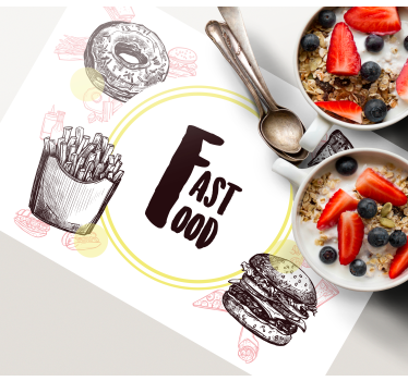 Original placemat fast food artwork - TenStickers