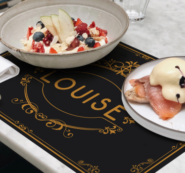 Ornamental name placemats - TenStickers