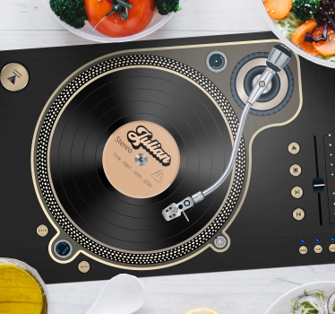 Vinyl disc name vinyl placemats - TenStickers