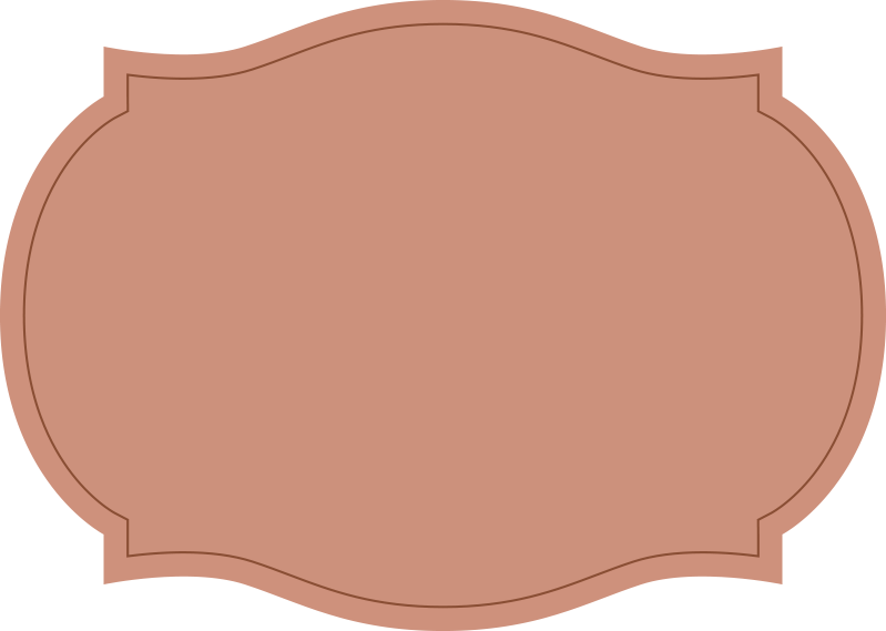 Label shape beige placemats - TenStickers