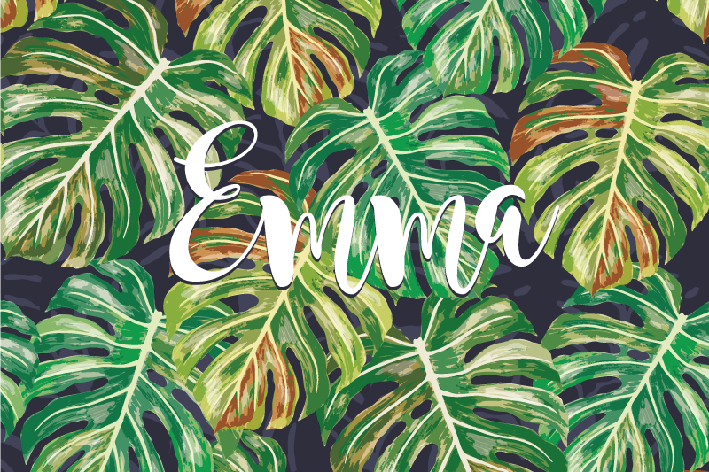 Personalised monstera floral placemats - TenStickers