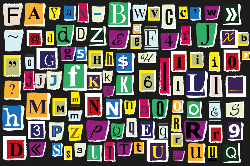 Original placemat colorful alphabet letters - TenStickers