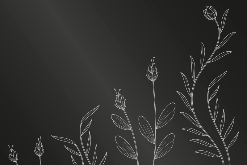 Back background with elegant plants placemats - TenStickers